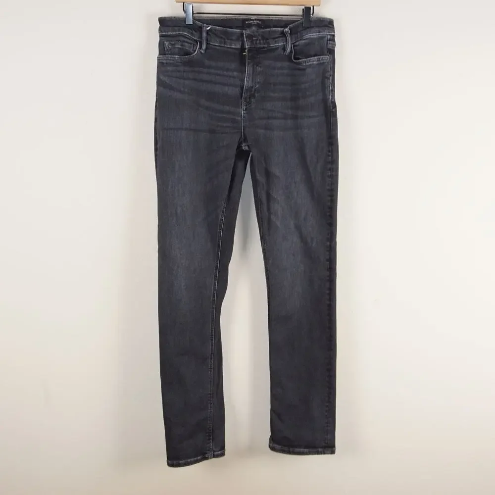 Banana Republic Slim Watershed Mill Valley Denim Black Jeans Mens Sz 34 x 34